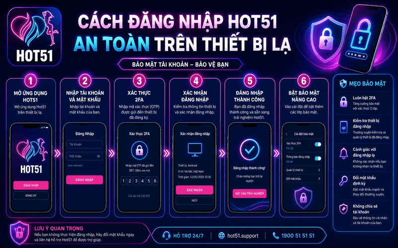Cách Đăng Nhập Hot51 An Toàn Trên Thiết Bị Lạ