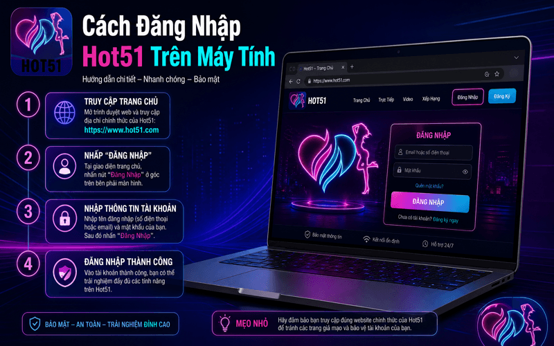 Cách Đăng Nhập Hot51 Trên Máy Tính