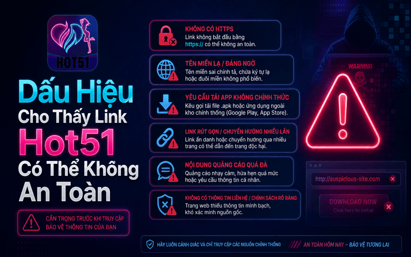 Dấu Hiệu Cho Thấy Link Hot51 Có Thể Không An Toàn
