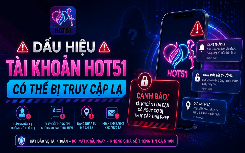 Dấu Hiệu Tài Khoản Hot51 Có Thể Bị Truy Cập Lạ