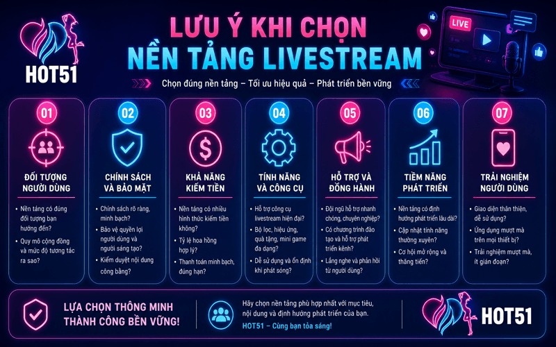 Lưu Ý Khi Chọn Nền Tảng Livestream