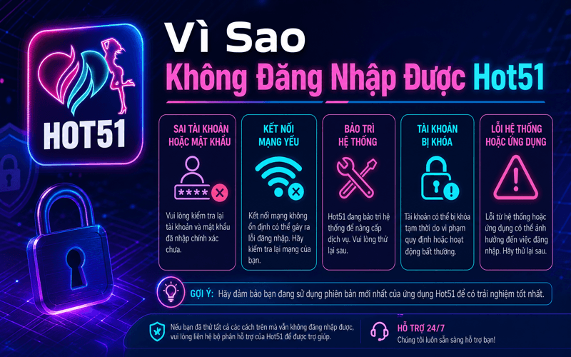 Vì Sao Không Đăng Nhập Được Hot51?