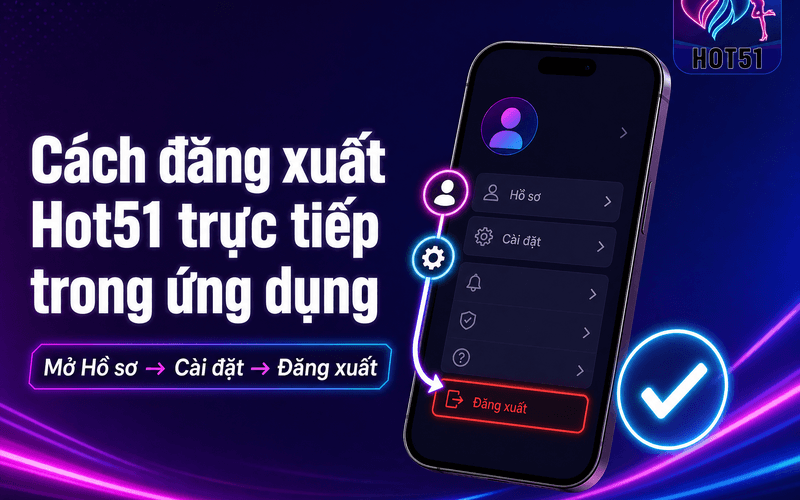 Cách đăng xuất Hot51 trực tiếp trong ứng dụng