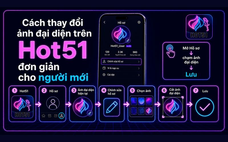 Cách thay đổi ảnh đại diện trên Hot51 đơn giản cho người mới