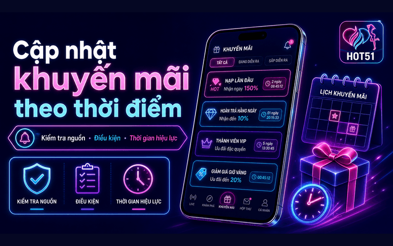 Cập nhật khuyến mãi theo thời điểm