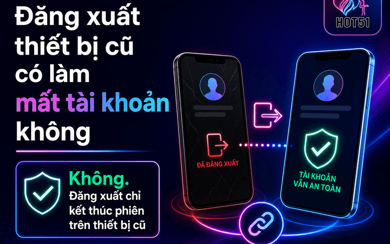 Đăng xuất thiết bị cũ có làm mất tài khoản không?