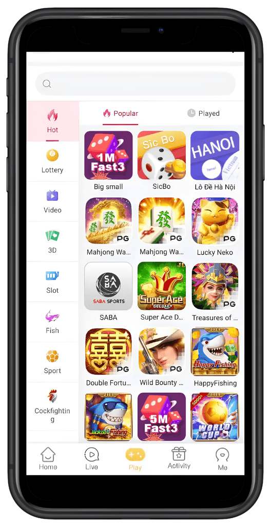 giao diện kho game hot51