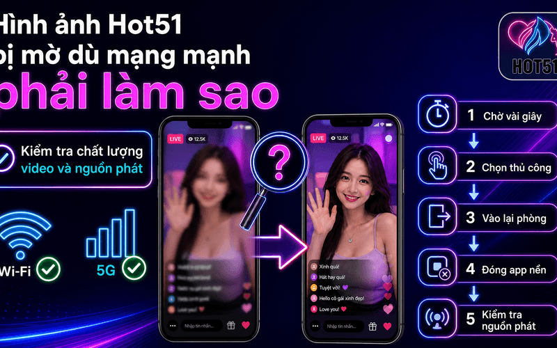 Hình ảnh Hot51 bị mờ dù mạng mạnh phải làm sao?