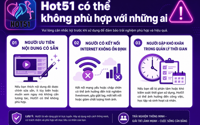 Hot51 có thể không phù hợp với những ai?