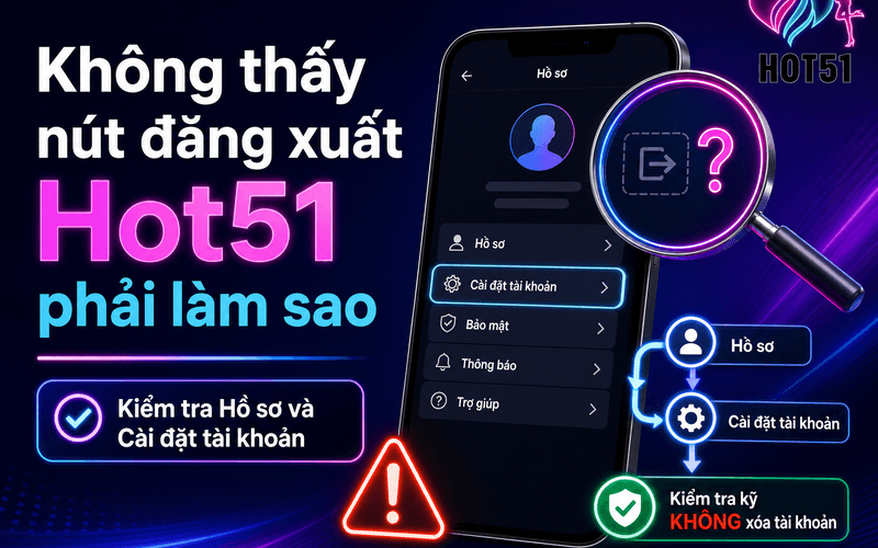 Không thấy nút đăng xuất Hot51 phải làm sao?