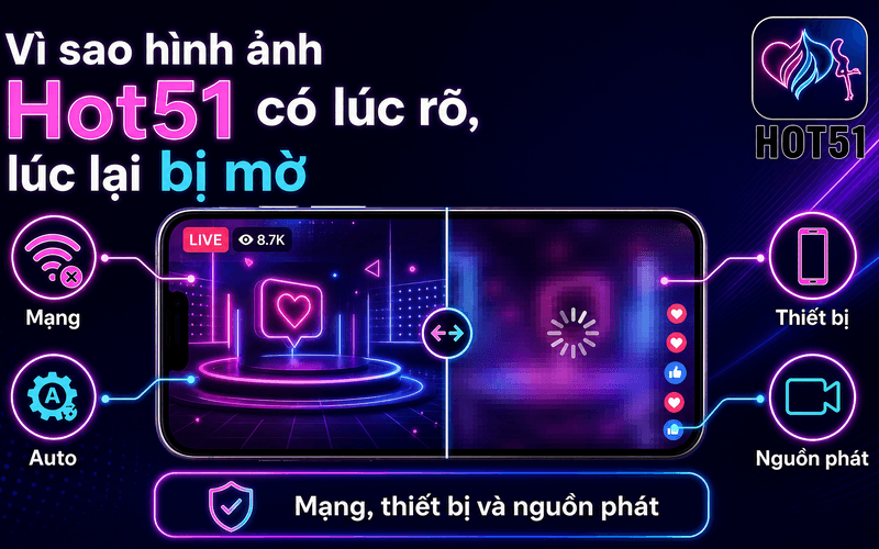 Vì sao hình ảnh Hot51 có lúc rõ, lúc lại bị mờ?