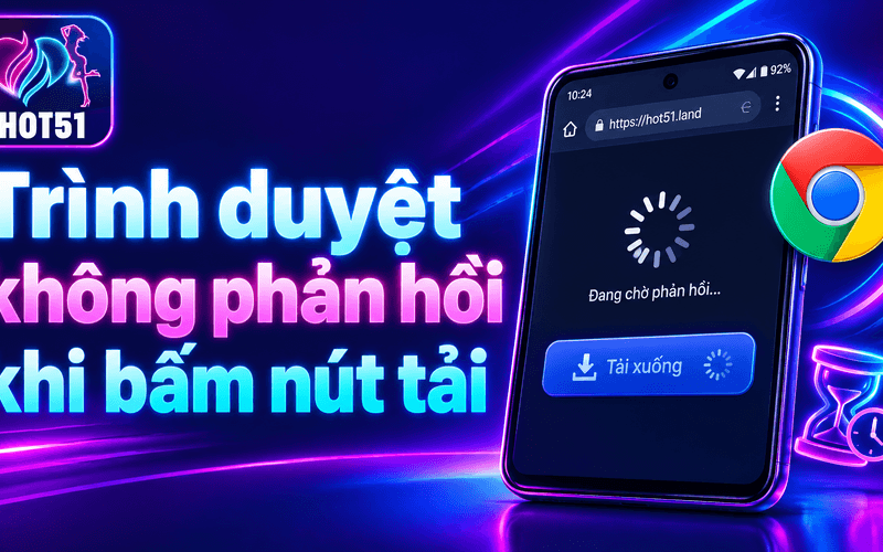 Trình duyệt không phản hồi khi bấm nút tải